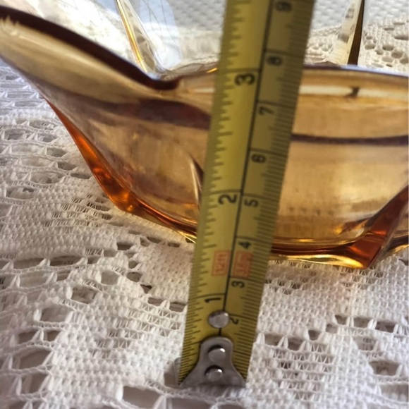 Honey Gold Amber Glass Chip & Dip Bowls Swedish Mid Century MCM
2 8x3”, 1 4x2” - Picture 6 of 9